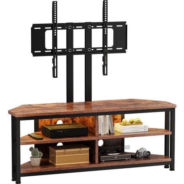 Dripex Lowboard TV Eckschrank Schrank Eckboard mit Halterung und LED