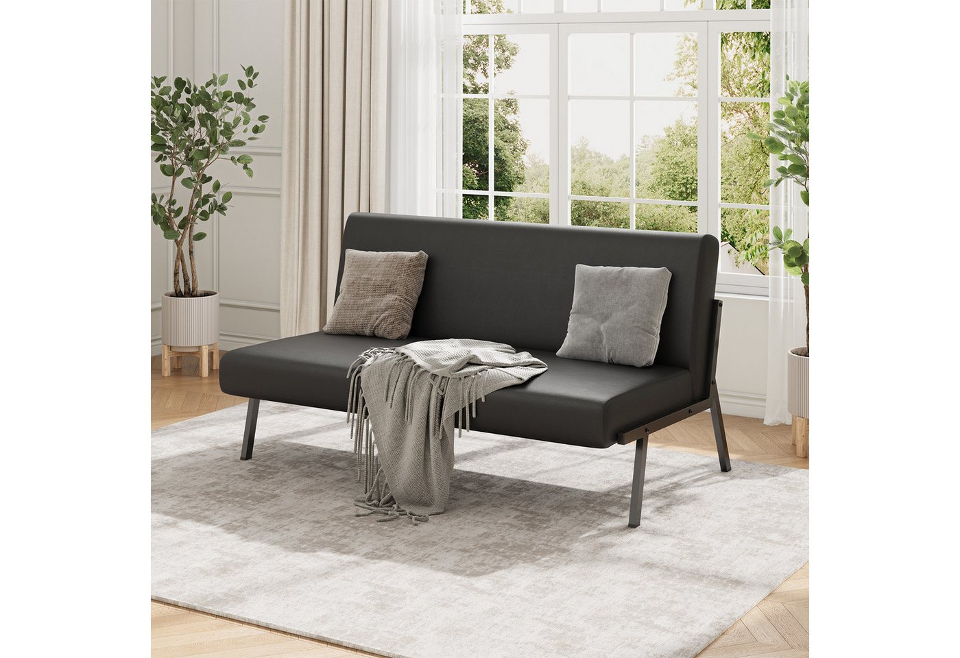 Dripex Sofa Sofa 2 Sitzer Stoffsofa Modern mit Metallrahmen 112 x 75 x 68 cm – Bild 2 von 5