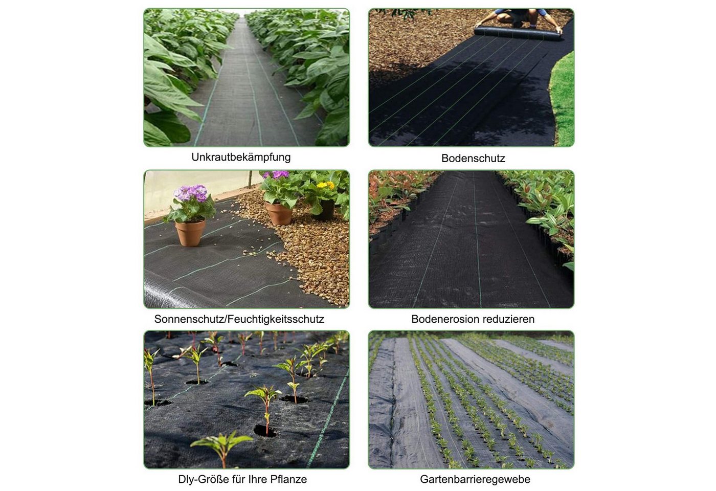 Dripex Unkrautvlies Unkrautvlies Gartenvlies 90g/m² Unkrautfolie Wasserdurchlässig, 1mx10m=10m² gefaltet – Bild 5 von 5