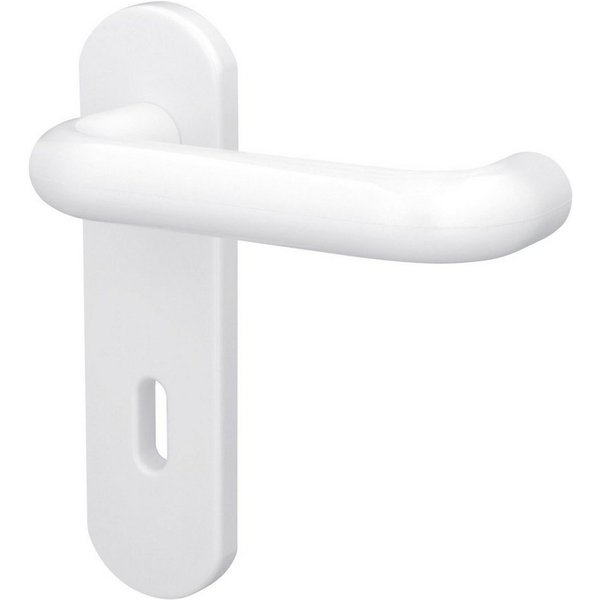 Alpertec Drückergarnitur Alpertec BB-Kurzschildgarnitur Nylon weiß