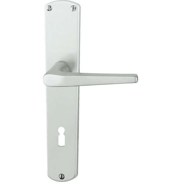 Alpertec Drückergarnitur Alpertec BB-Langschildgarnitur Phil Aluminium F1
