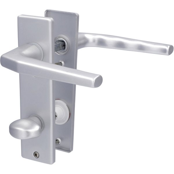 Alpertec Drückergarnitur Alpertec Kurzschildgarnitur Florence Aluminium