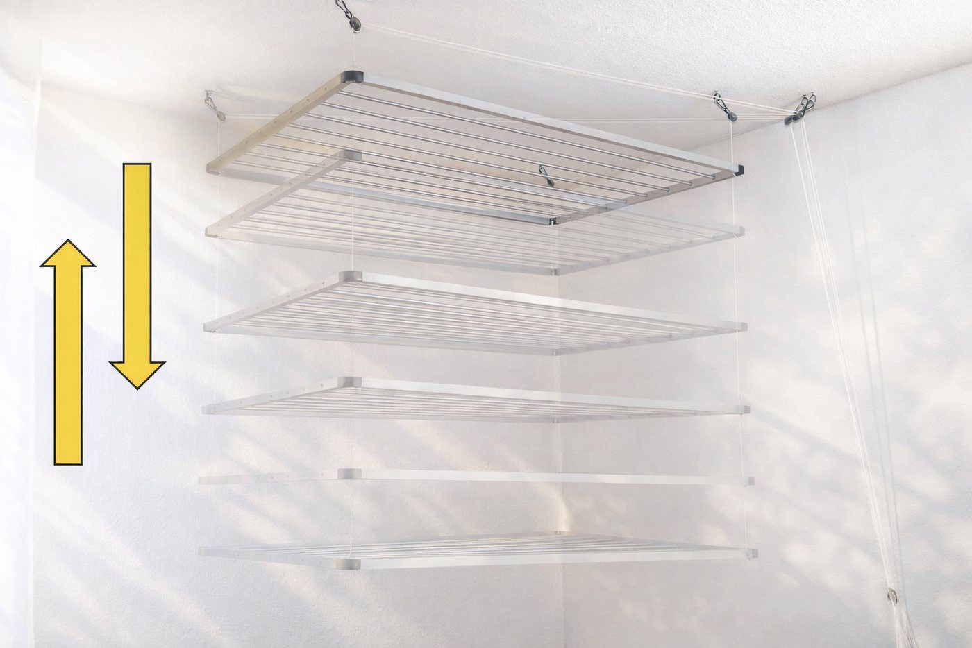 DRY-SMART Deckenwäschetrockner LIFT, Rostfrei, Platzsparend, Leicht – Bild 2 von 5
