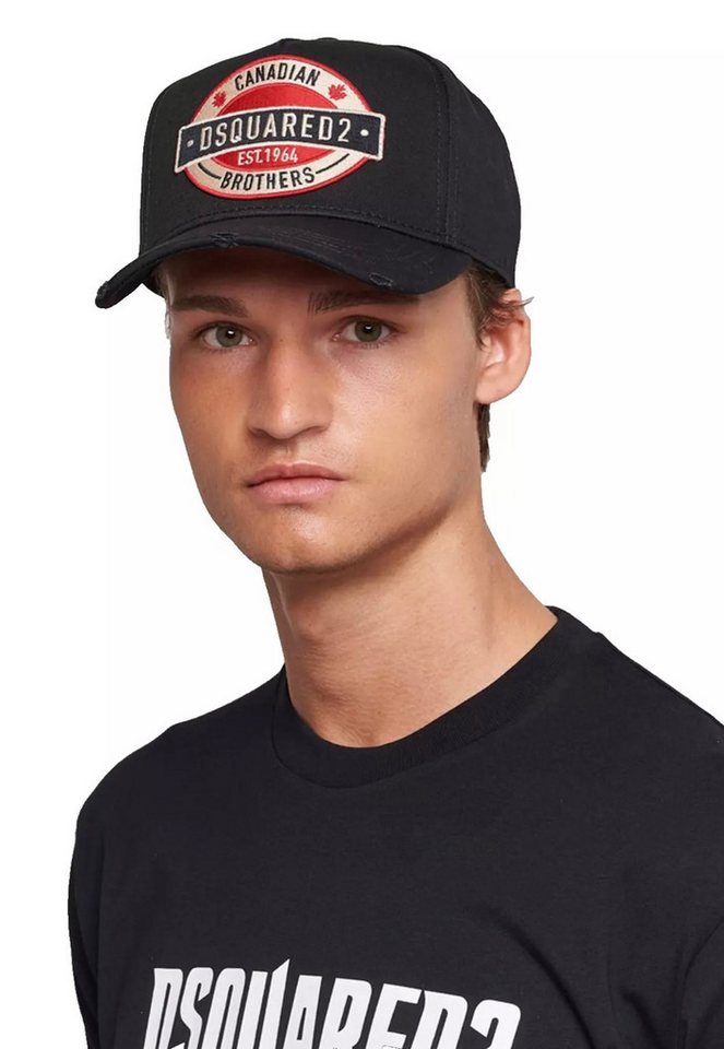 Dsquared2 Baseball Cap Baseballkappe Canadian Brothers Icon Kappe Dezente Destroyed-Details für einen trendigen Vintage-Look – Bild 5 von 5