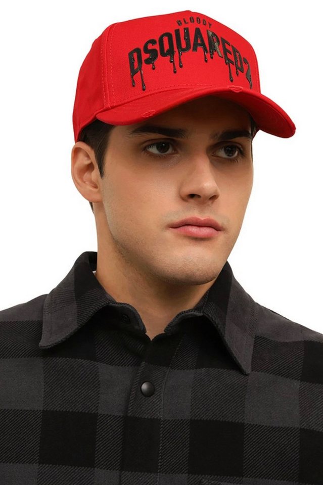 Dsquared2 Baseball Cap Halloween Horror Academy Limited Cap Mütze Basebalkappe Frontprint im tropfenden Blood-Design – Bild 3 von 5