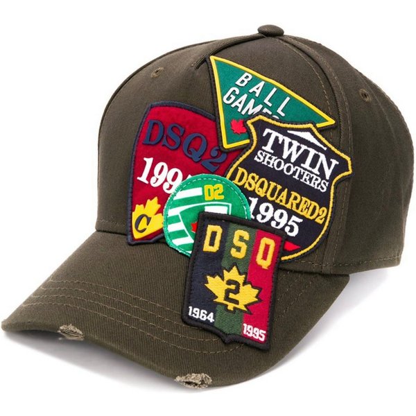 Dsquared2 Baseball Cap Iconic Multi All Over Patch Baseballcap Cap Kappe Basebalkap ideal für modebewusste Individualisten