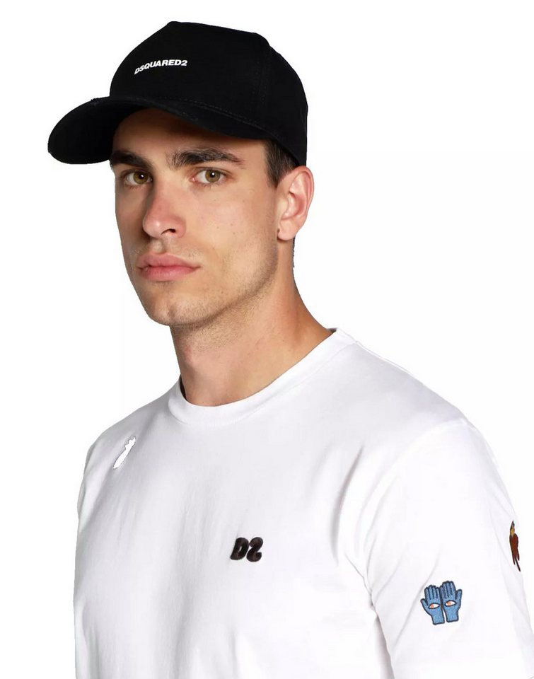 Dsquared2 Baseball Cap Mini Logo Icon Kappe Mütze Cap Basebalkappe Destroyed-Details für einen authentischen Used-Look – Bild 5 von 5