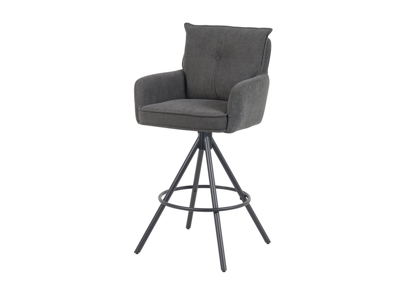 DUBI Möbel Barhocker Kira, Schwarz 360° drehbar im 2er-Set – Bild 3 von 5