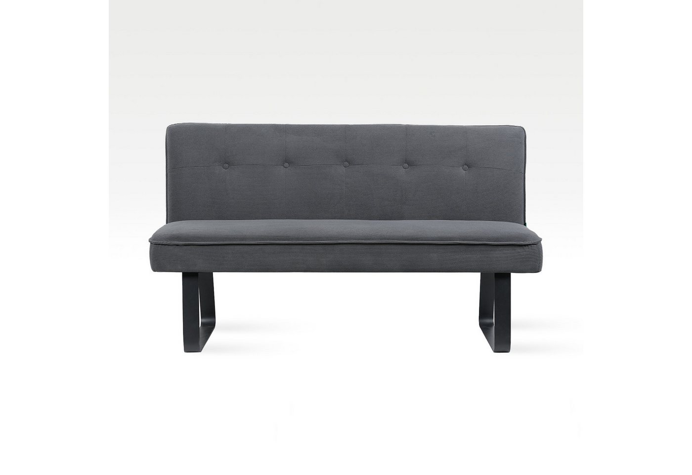 DUBI Möbel Essbank Emilia, Federkernbox gepolstert, mit Rückenlehne, 160cm, Metallgestell – Bild 2 von 5