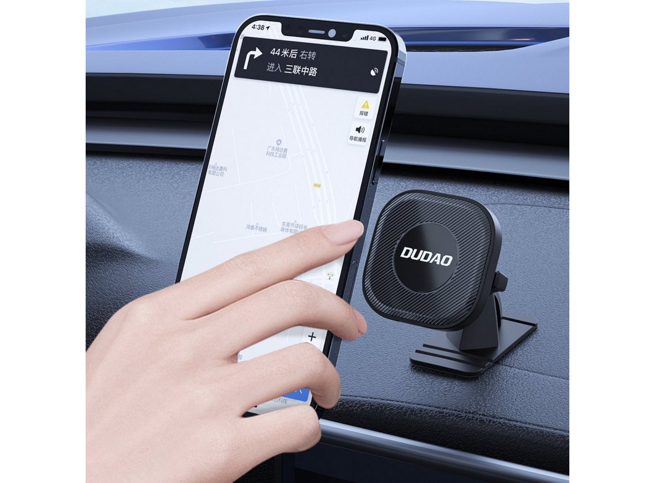 Dudao Handy-Halterung F6C, (bis 6,9 Zoll, Einzelhalterung, Magnetischer Autohalter mit 360° Drehung) – Bild 4 von 5