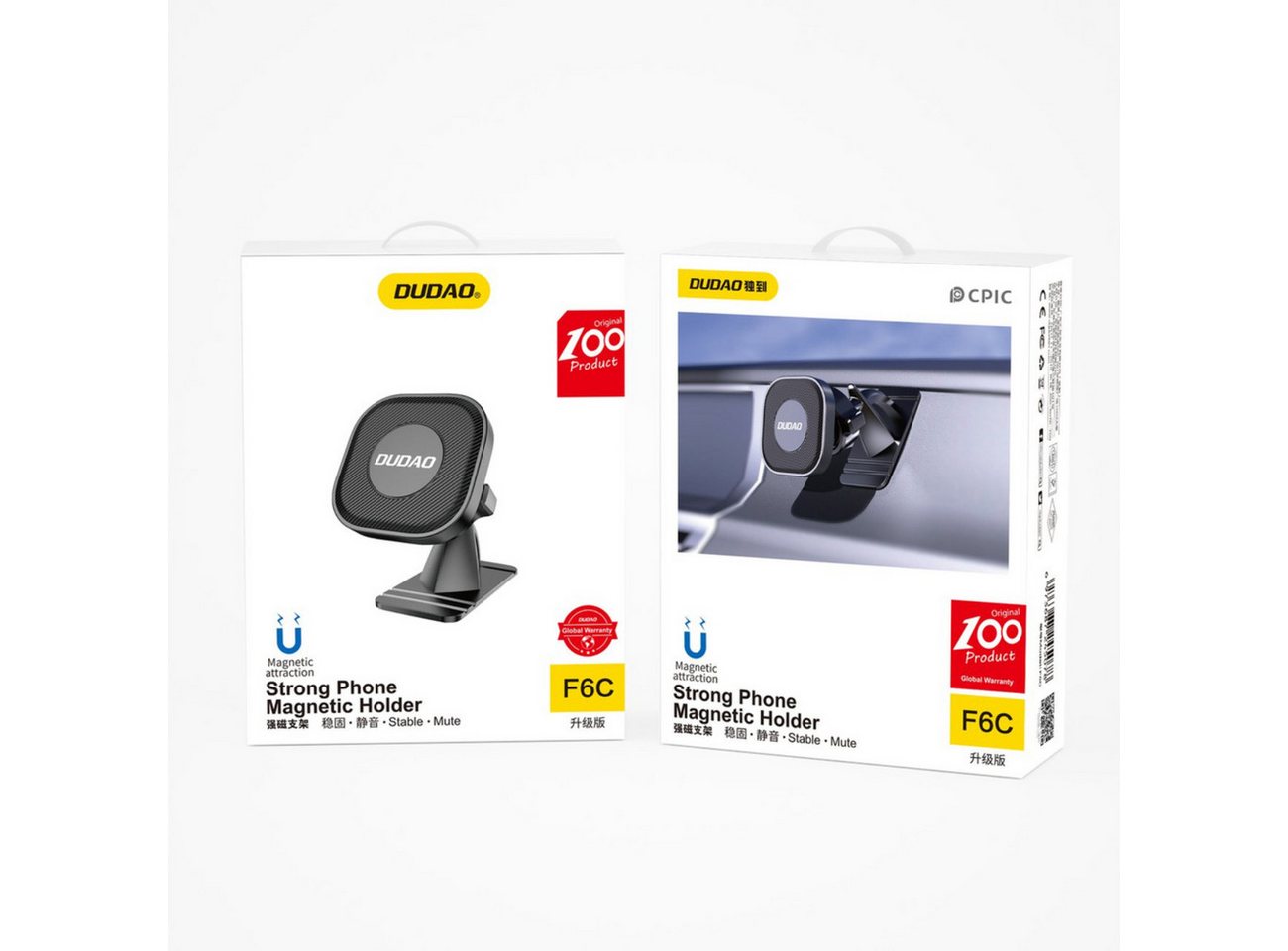 Dudao Handy-Halterung F6C, (bis 6,9 Zoll, Einzelhalterung, Magnetischer Autohalter mit 360° Drehung) – Bild 5 von 5