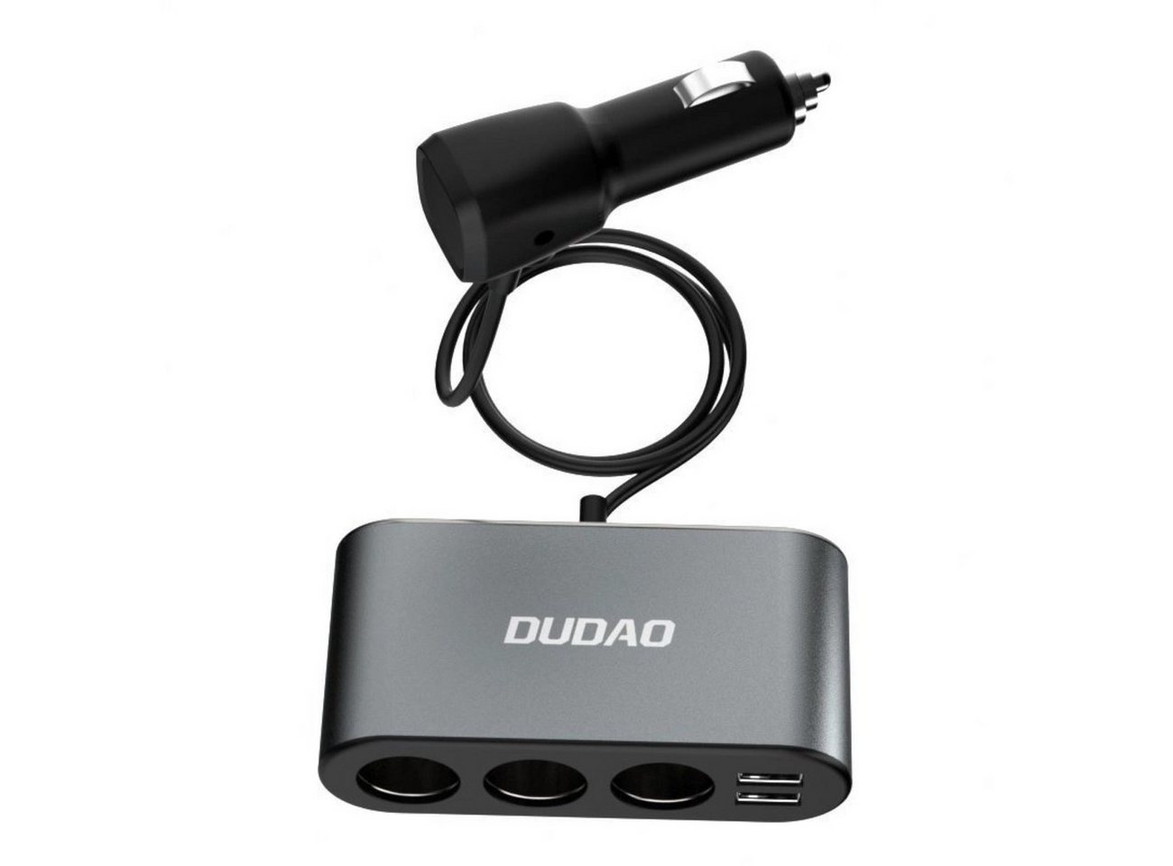 Dudao Zigarettenanzünder-Verteiler Autoladegerät 2x USB / 3x Zigarettenanzünder-Splitter (R1Pro schwarz) – Bild 2 von 5