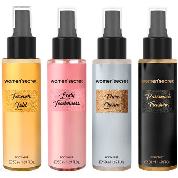 women'secret Duft-Set Women Secret Body Mist 4x 50ml Set "Glitter", 4-tlg., mit sorgfältig ausgewählter Komposition