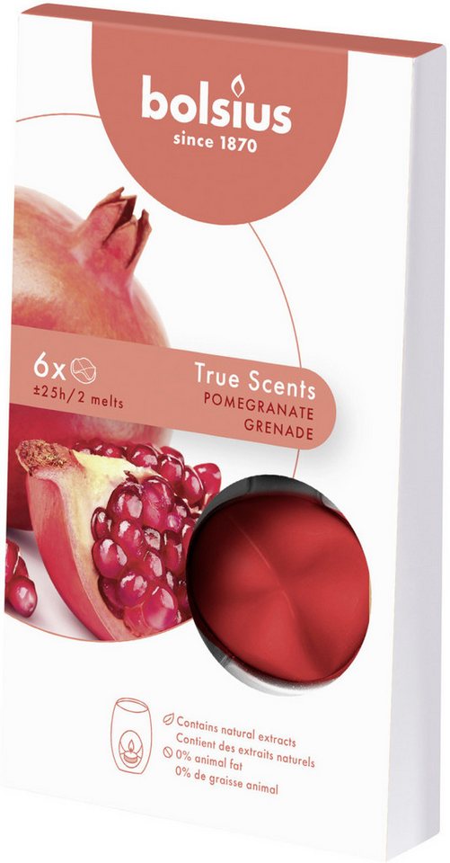 Bolsius Duftkerze Bolsius Aromatic Wax Melts Granatapfel, 6er Pack – Bild 2 von 2