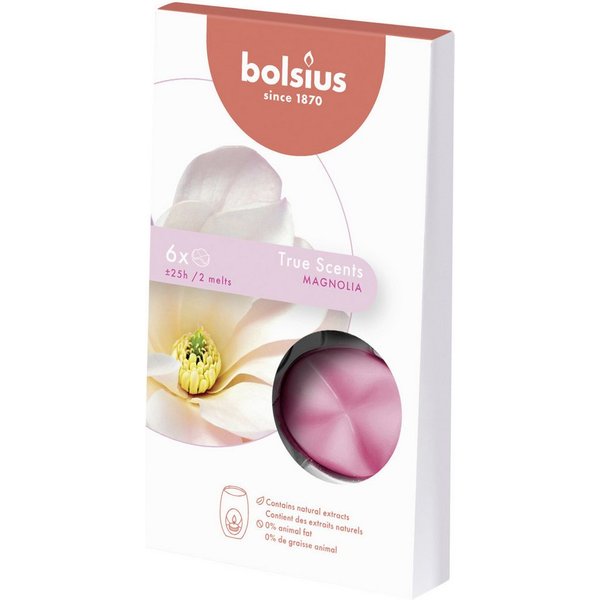 Bolsius Duftkerze Bolsius Aromatic Wax Melts Magnolie, 6er Pack