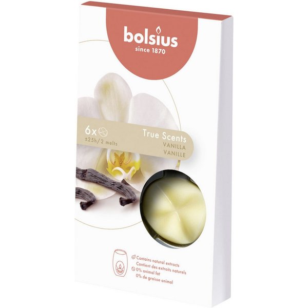 Bolsius Duftkerze Bolsius Aromatic Wax Melts Vanille, 6er Pack