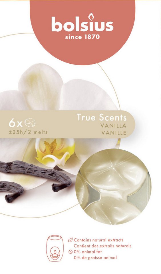 Bolsius Duftkerze Bolsius Aromatic Wax Melts Vanille, 6er Pack – Bild 2 von 2