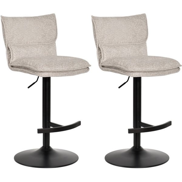Duhome Barhocker (5501A1), 2er Set, Barstuhl Drehbar aus Bouclé