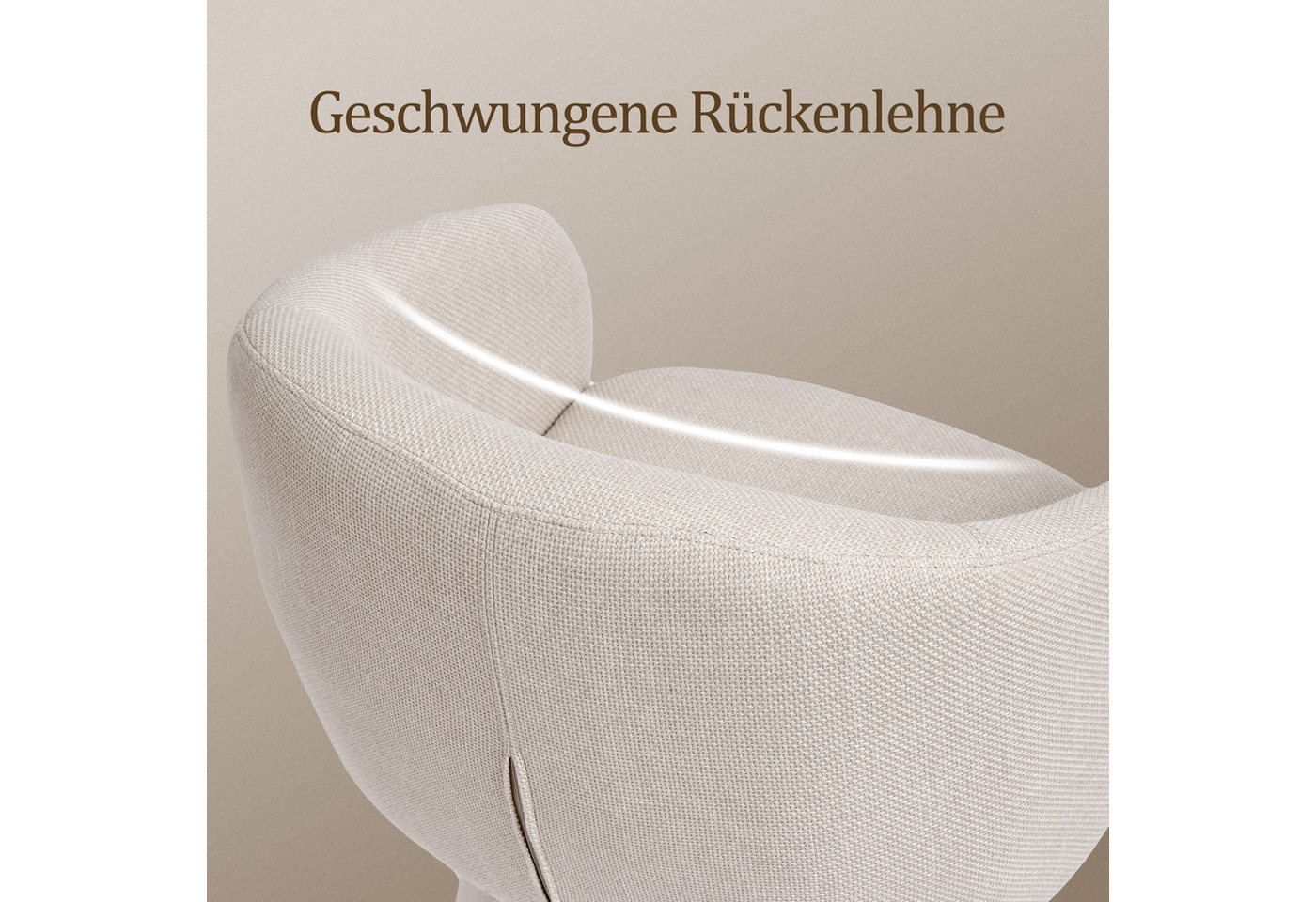 Duhome Esszimmerstuhl (7176A1), 360 Grad Drehbar Kegeldesign Polsterstuhl – Bild 5 von 5