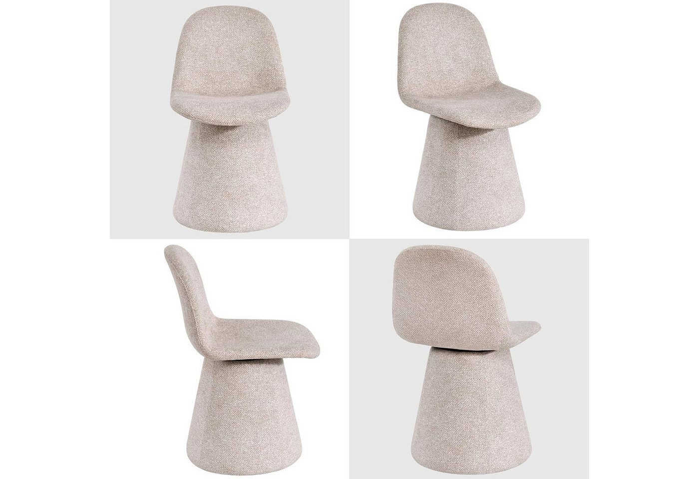 Duhome Esszimmerstuhl (7279B1), 360-Grad-Drehstuhl, Bouclé Stoff, Moderner Loungesessel – Bild 4 von 5