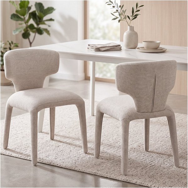 Duhome Esszimmerstuhl (8645), 2er Set, Bouclé-Material, Moderner Stil