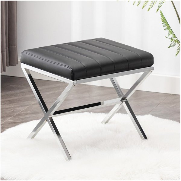 Duhome Hocker (9196A1), Sitzhocker Polsterhocker Fußhocker Gepolstert Hocker aus Kunstleder