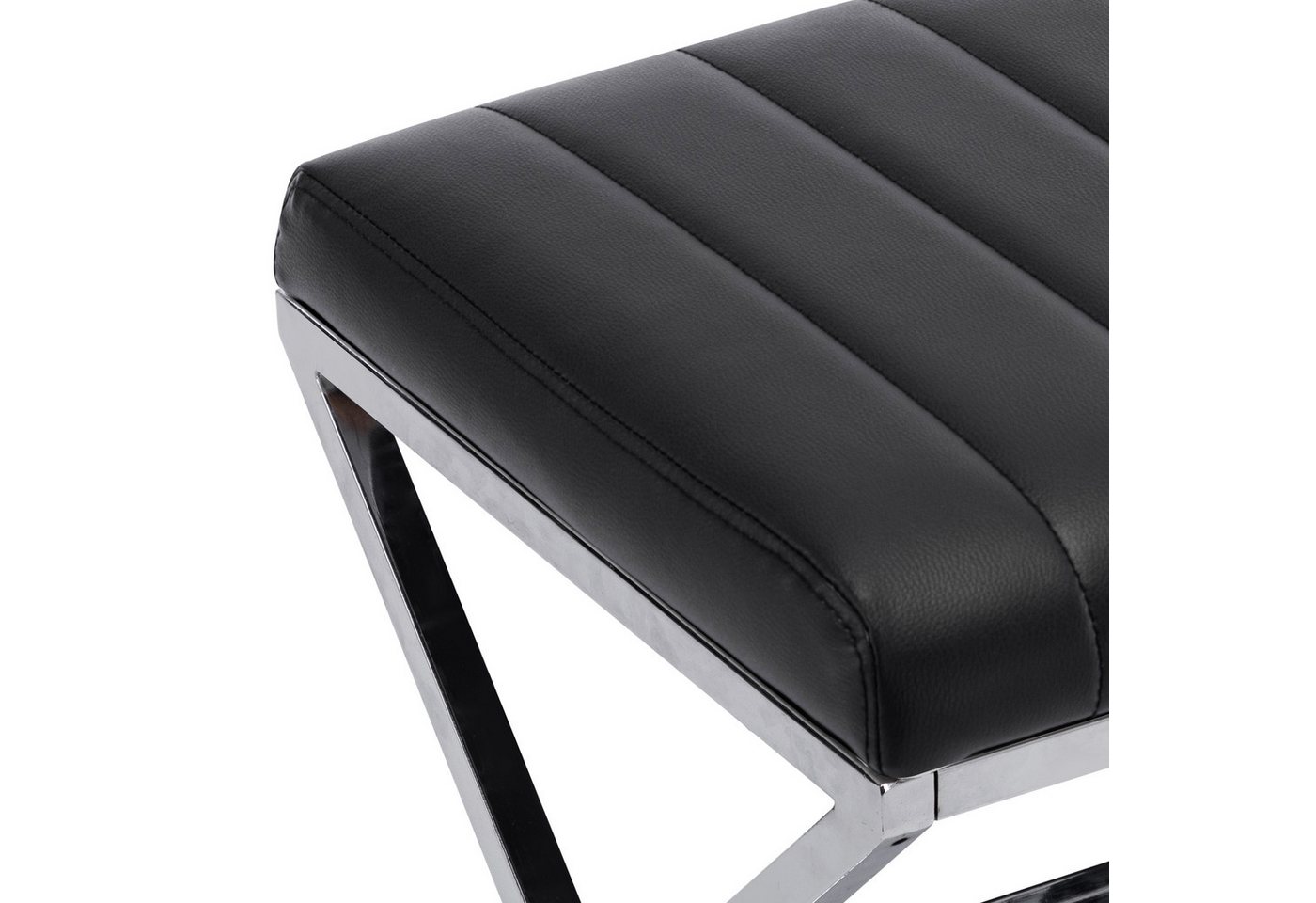 Duhome Hocker (9196A1), Sitzhocker Polsterhocker Fußhocker Gepolstert Hocker aus Kunstleder – Bild 3 von 5