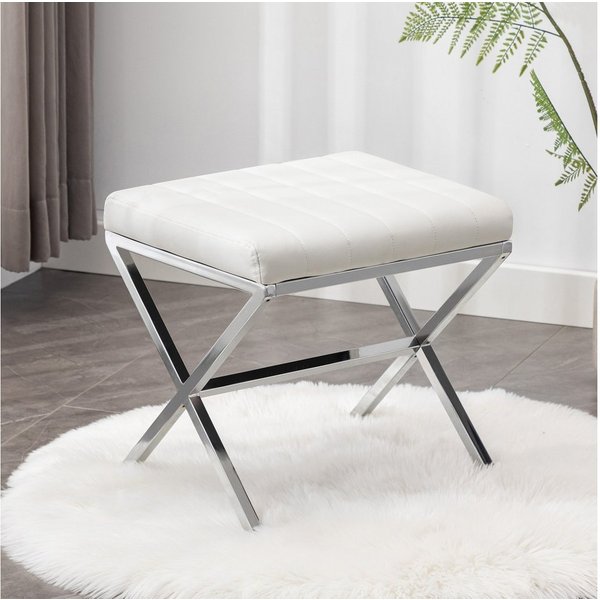 Duhome Hocker (9196A1), Sitzhocker Polsterhocker Fußhocker Gepolstert Hocker aus Kunstleder
