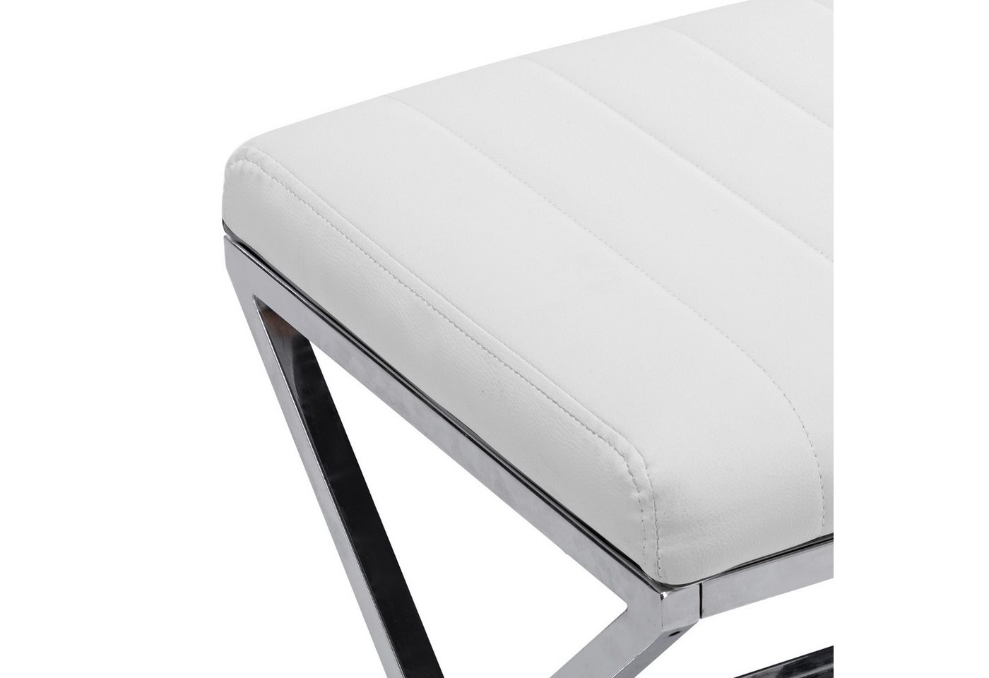 Duhome Hocker (9196A1), Sitzhocker Polsterhocker Fußhocker Gepolstert Hocker aus Kunstleder – Bild 3 von 5