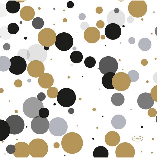 Duni Papierserviette Servietten 33 x 33 cm 20er Festive Bubbles Black