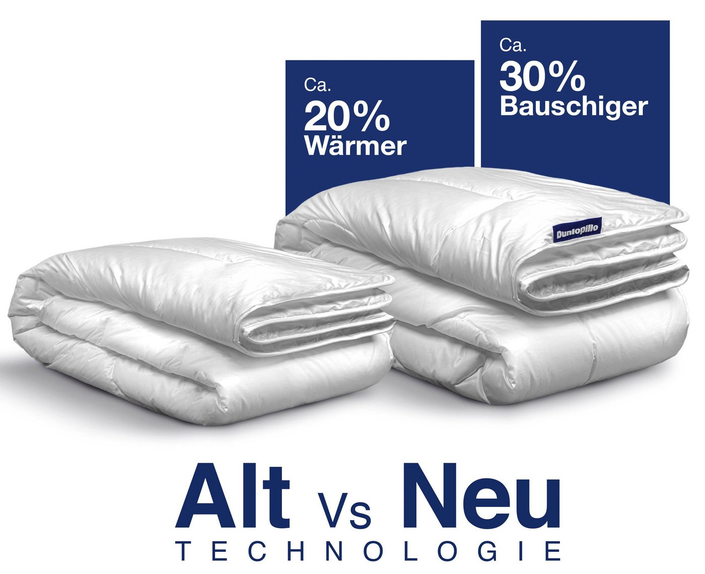 Dunlopillo Baumwollbettdecke Fusion, Bettdecken für Sommer und Winter, Füllung: Polyester, Bezug: 100% Baumwolle, Bettdecke 135x200 cm, 155x220 cm, Dunlofill® H – Bild 3 von 5