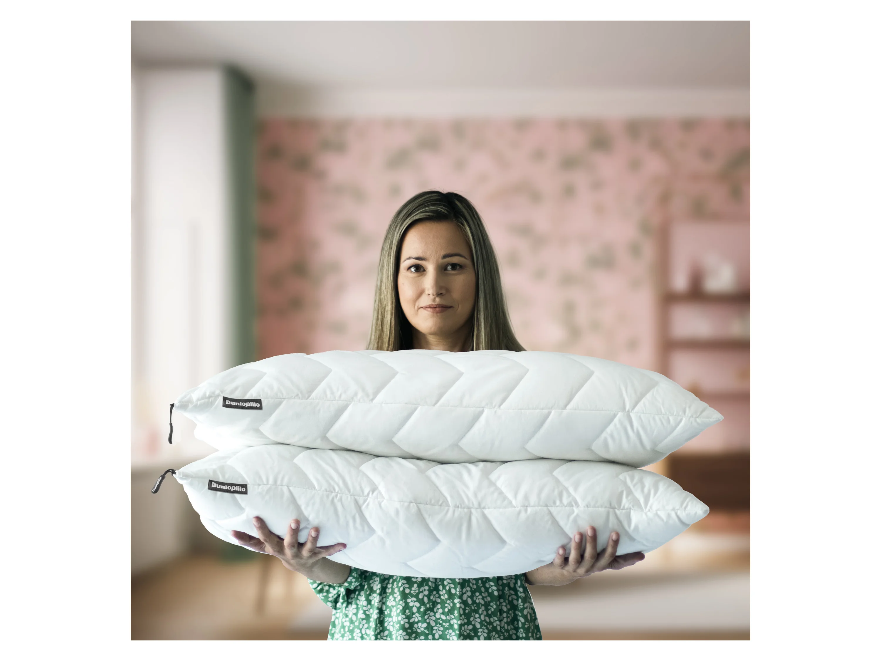 Dunlopillo Baumwollkissen Life 40x80 oder 80x80 cm, Dunlofill® Vital High-Tech-Faserbällchen, Füllung: Polyester, Bezug: 100% Baumwolle, Seitenschläfer, Bauchsc – Bild 2 von 4