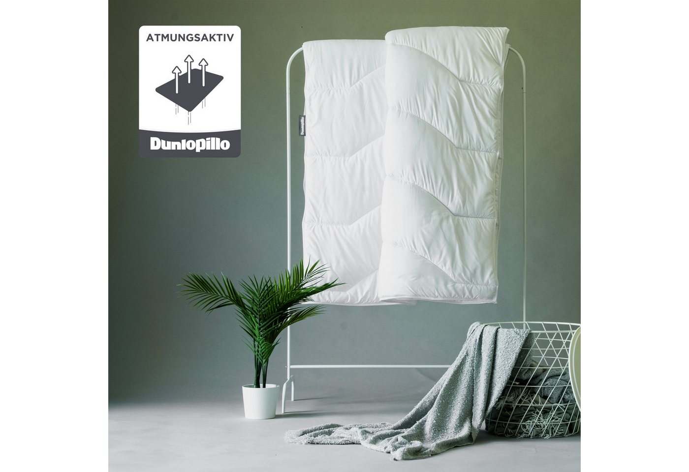 Dunlopillo Microfaserbettdecke Home Bettdecken Sommer und Winter, Füllung: Polyester, Bezug: Polyester, Bettdecke 135x200, 155x220cm, feuchtigkeitsregulierend – Bild 5 von 5
