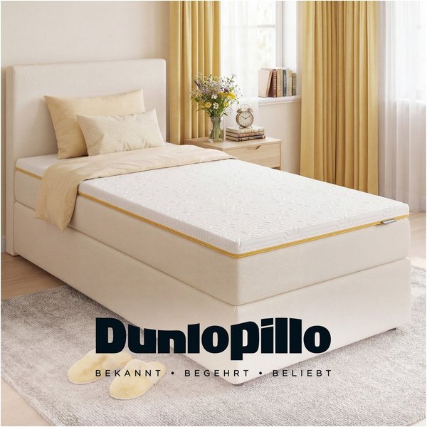 Dunlopillo, Topper Elements, Premium Viscotopper 90x200 & 140x200 cm & weitere Größen, 7 cm hoch, Viscoschaum, Matratzentopper Made in EU Geeignet für Boxspring