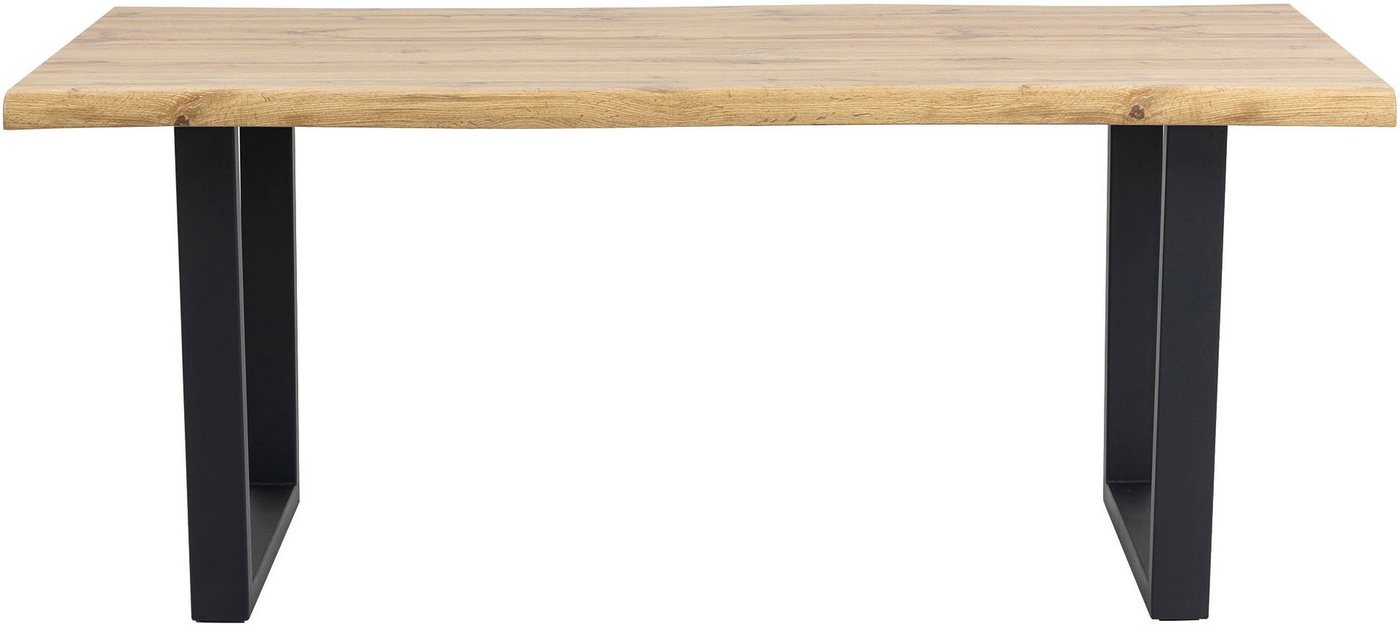 Duo Collection Baumkantentisch Tisch Thea, Massives Kufengestell aus Metall, Belastbarkeit bis 100 kg – Bild 4 von 5