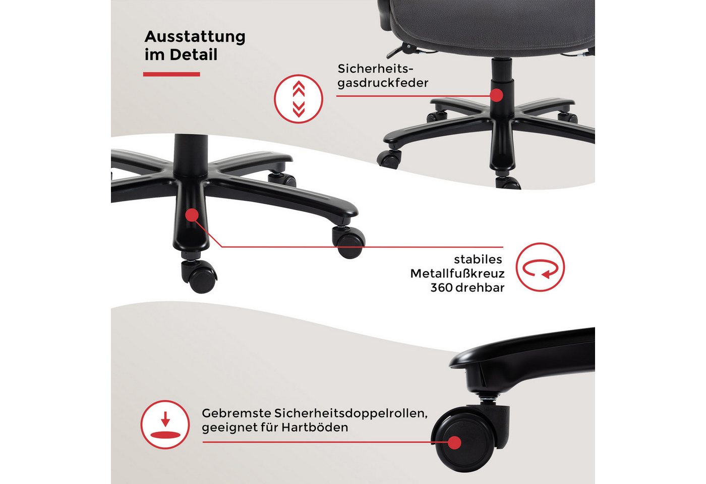 Duo Collection Chefsessel Ennio (1 St), Federkern, bis 180kg, robust – Bild 5 von 5