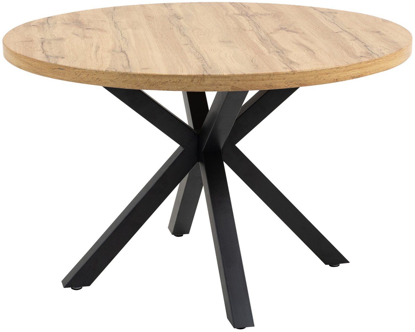 Duo Collection Esstisch Damira Tisch rund, Massives Metallgestell, Belastbarkeit bis 100 kg – Bild 2 von 5