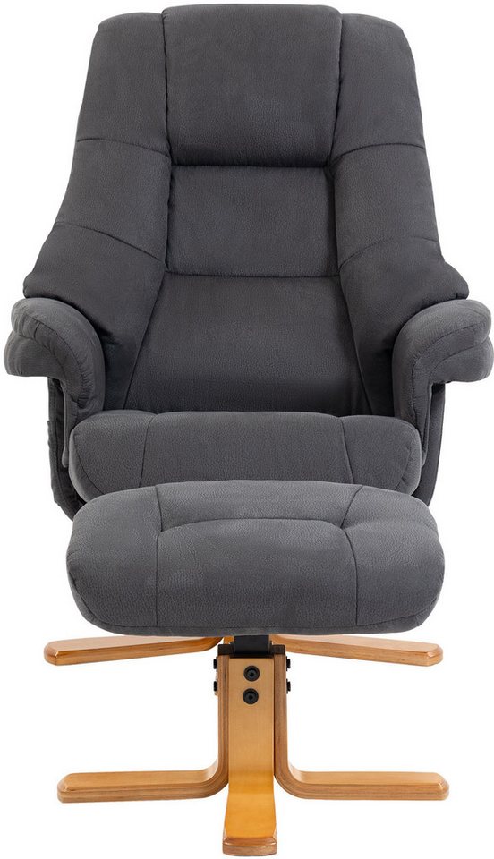 Duo Collection TV-Sessel Bordeaux, mit Hocker und Relaxfunktion, 360 Grad drehbar – Bild 2 von 5