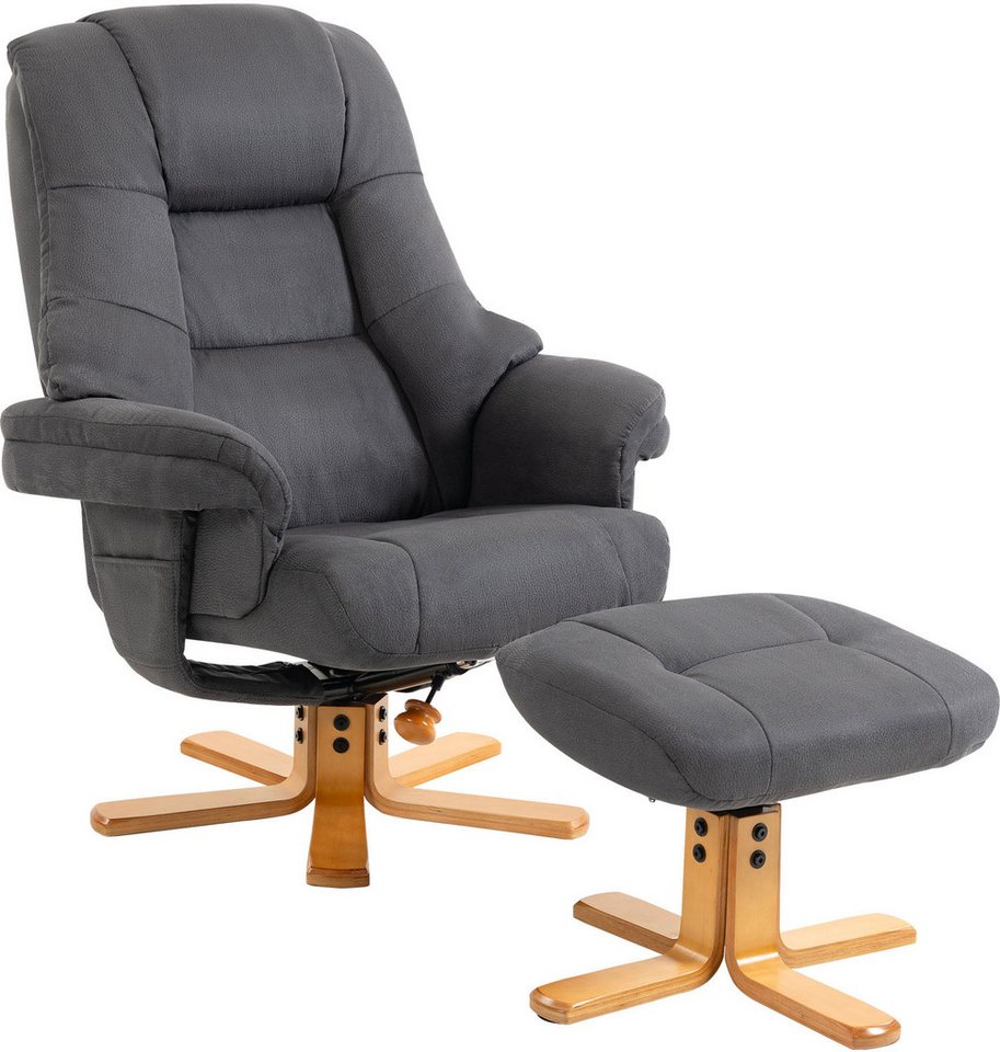 Duo Collection TV-Sessel Bordeaux, mit Hocker und Relaxfunktion, 360 Grad drehbar – Bild 4 von 5