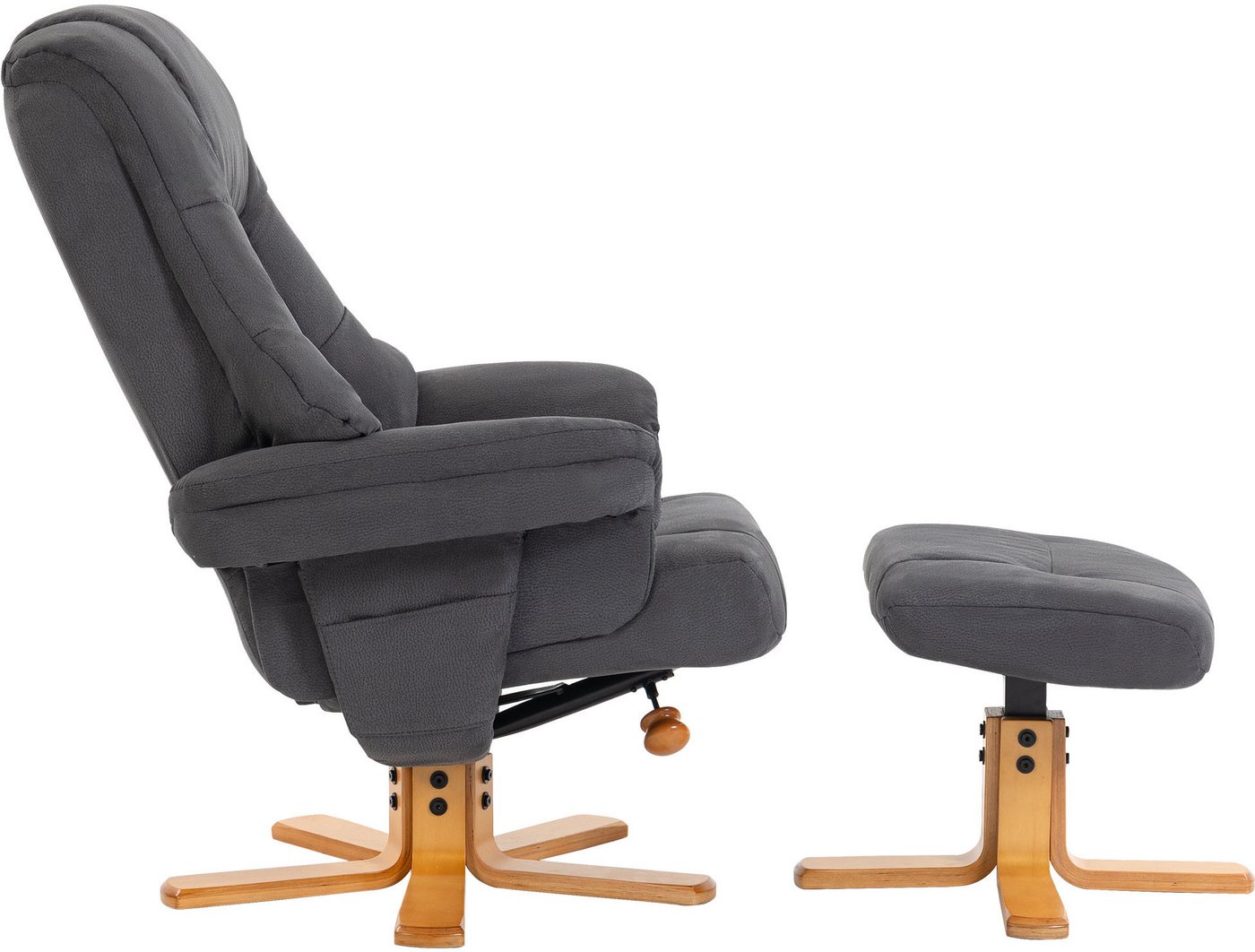 Duo Collection TV-Sessel Bordeaux, mit Hocker und Relaxfunktion, 360 Grad drehbar – Bild 5 von 5