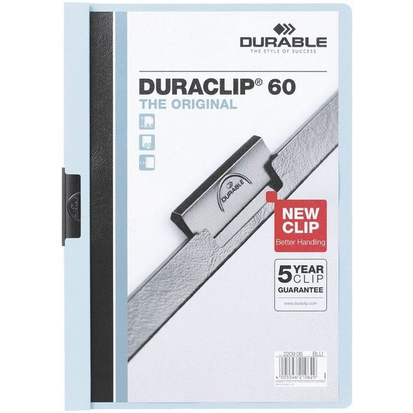 DURABLE Hefter Duraclip 60, mit Klemmfunktion, Format DIN A4, bis 60 Blatt
