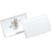 DURABLE Namensschilder 'CLICK FOLD' aus PP mit Kombiklemme 54 x 90 mm, 25 Stk.
