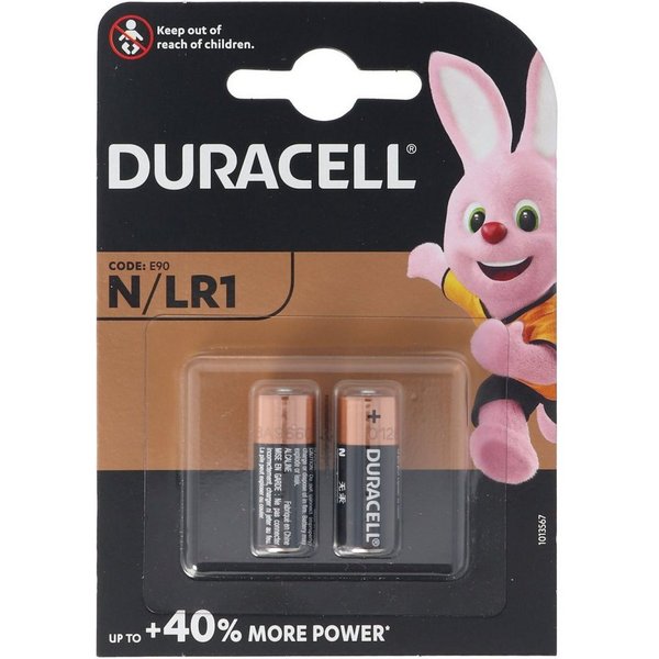 Duracell Duracell MN9100 Alkaline Batterie Lady LR1 Size N 1,5 Volt Batterie U Batterie, (1,5 V)