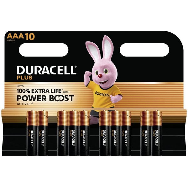 Duracell Duracell Plus Power Boost Micro (AAA)-Batterie Alkali-Mangan 1.5 V 10 Batterie