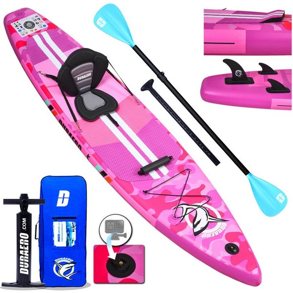 DURAERO Inflatable SUP-Board Stand up paddle board Aufblasbare SUP Board Set, Komplettes Pink