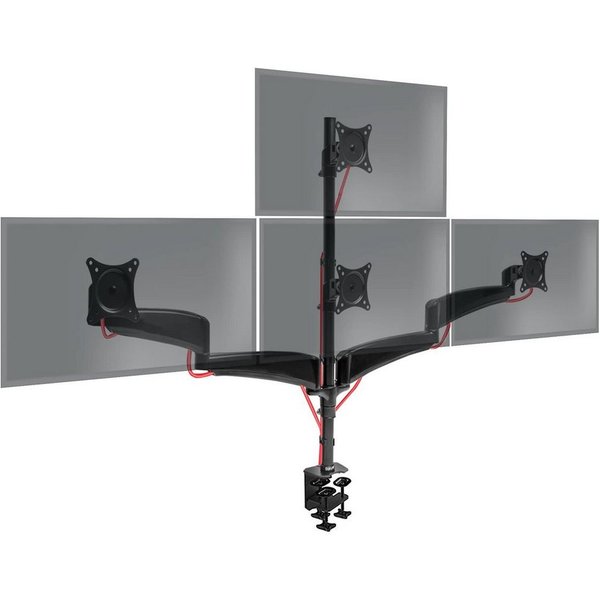Duronic Monitorständer DM453VX1, (bis 27,00 Zoll, DM453VX1 Monitorarm, Monitor Halterung 4 Bildschirme bis 6 kg)