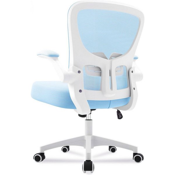 Durrafy Bürostuhl Ergonomischer Bürostuhl,Schreibtischstuhl mit klappbaren Armlehnen, Chefsessel mit 150 kg Tragfähigkeit