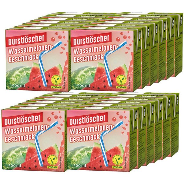 DURSTLOESCHER Softgetränk, Durstlöscher Wassermelone fruchtiges Fruchtsaftgetränk 500ml 24er Pack