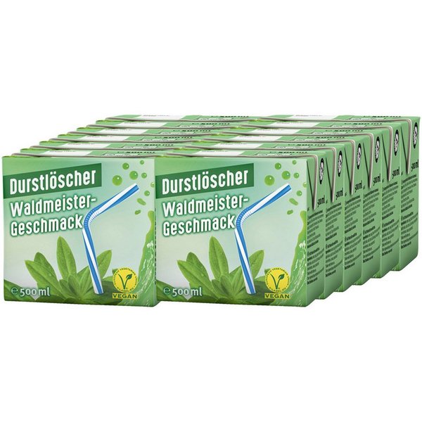 DURSTLOESCHER Softgetränk, Durstlöscher Waldmeister Fruchtsafterfrischungsgetränk 500ml 12er Pack