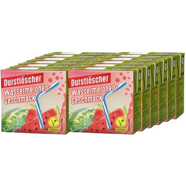 DURSTLOESCHER Softgetränk, Durstlöscher Wassermelone fruchtiges Fruchtsaftgetränk 500ml 12er Pack